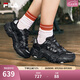 斐樂(lè)（FILA）官方貓爪6代女鞋復(fù)古運(yùn)動(dòng)鞋2025夏季新款舒適厚底鞋休閑鞋 黑/影黑灰-BD 36.5