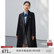 自巧小個(gè)子正肩黑色純羊毛雙面呢大衣女冬季新款毛呢西裝外套 夜幕黑 XS (151-153cm左右參考)