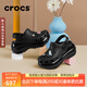 CROCS卡駱馳洞洞鞋女鞋夏季新款運(yùn)動(dòng)拖鞋厚底光輪Clog透氣沙灘鞋高跟鞋 黑色 36.5 (220mm)