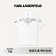 Karl Lagerfeld純棉短袖T恤男款春季流行新款刺繡上衣老佛爺男裝M22X1702 本白 XL (52)