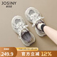 卓詩尼厚底老爹鞋女2025秋季新款網(wǎng)面透氣小個子增高女鞋休閑跑步運動鞋 灰/紫 37