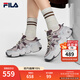 FILA 斐樂(lè )帕尼尼女鞋運動(dòng)鞋2025秋季新款籃球鞋休閑鞋面包老爹鞋 云灰色/燧石紫-CF 38