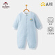 班杰威爾嬰兒衣服秋冬季夾棉連體衣寶寶哈衣外出服 加厚純藍熊棉衣 80cm