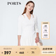 PORTS寶姿  新品商場同款連衣裙女裝修身連衣裙SN8D007HFD015 米白 S (4)