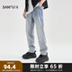 三福2025夏季男士合身錐形牛仔褲 時(shí)尚休閑通勤褲子長(cháng)褲499998 藍色 32