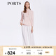 PORTS寶姿商場同款女裝春季甜美優(yōu)雅風(fēng)真絲襯衫上衣女長袖 粉色 XS (2)