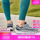 斯凱奇（Skechers）商場同款2025女子緩震回彈跑步鞋休閑運動鞋128612 灰色/炭灰色/GYCC 35