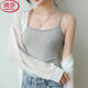浪莎（LangSha）莫代爾小吊帶內搭外穿背心女打底學(xué)生無(wú)袖背心女 灰色 L