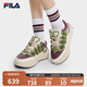 FILA 斐樂(lè )官方女鞋CARROT摩登板鞋蘿卜鞋休閑厚底鞋子女 夜曲紫/古白色-NA 37.5