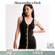 Abercrombie & Fitch女裝24春秋款氣質(zhì)修身美式性感辣妹V領(lǐng)無(wú)袖連衣裙159-4522 黑色 XS 160/84A 標(biāo)準(zhǔn)版
