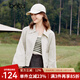 百圖betu女裝春季新款短外套工裝夾克寬松顯瘦抽繩外套2401T43 米白 L