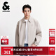 杰克·瓊斯（JACK&JONES） 男裝秋季夾克時尚潮流翻領(lǐng)略寬松兩側(cè)插袋松緊下擺上衣2253P3002