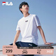 FILA斐樂(lè )官方男裝短袖t恤夏季運動(dòng)T恤男短袖純棉休閑上衣男 標準白-WT 175/96A/L