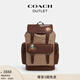 蔻馳（COACH）奧萊男士COACH X PEANUTS經(jīng)典標志貼飾SPRINT雙肩包SNOOPY 青銅色硬件/棕黃色 混合色