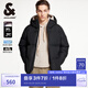 杰克·瓊斯（JACK&JONES）男裝衣服冬季時(shí)尚百搭戶外兩件式連帽寬松短款羽絨服外套男工裝風(fēng) E43 純黑色 XL 185
