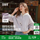 森馬（Semir）外套女短款特寬松廓形2025春新款插肩袖刺繡棒球服質(zhì)感夾克甜酷風(fēng) 風(fēng)信紫70626 L 165/88A
