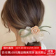 向晚 發(fā)繩山茶花大腸發(fā)圈女森系頭繩網(wǎng)紗頭花發(fā)飾百搭發(fā)圈高級感頭飾