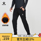 KELME /卡爾美加絨保暖長(cháng)褲男秋冬足球訓練褲加厚運動(dòng)褲 黑色 2XL 185