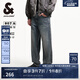杰克·瓊斯（JACK&JONES）時(shí)尚百搭潮酷出街百搭休閑廓形水洗長(cháng)褲牛仔褲下裝男裝225232096 A13深牛仔藍 常規 32 175 W32/L32