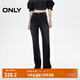 ONLY2025秋季新款復古潮流顯瘦毛邊直筒褲長褲牛仔褲女|125132051 J09 深牛仔灰色 S S褲長減短
