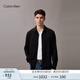 Calvin KleinJeans25秋季新款男士商務(wù)休閑正裝ck修身彈力長(zhǎng)袖襯衫4LD190G UB1-太空黑 XL