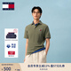 TOMMY JEANS【珠地網(wǎng)眼】25新款夏季男裝純棉鑲邊重磅多色短袖POLO 軍綠色MR6 XL