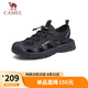 駱駝（CAMEL）戶外休閑運動涼鞋包頭洞洞沙灘鞋男 G13M076011 黑色 42