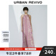 UR2025夏季新款女休閑波嬉風碎花超寬松吊帶連衣裙UWH750032 玫粉印花 (偏寬松) S (XS-S)