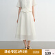 獨(dú)束大碼女裝新中式月光白色提花套裝2025夏裝微胖MM國風(fēng)時(shí)尚套裝 半身裙-月光白 L （尺碼：2）