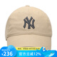 美職棒（MLB）旗艦官方男女帽子春夏軟頂運動(dòng)棒球帽休閑遮陽(yáng)帽鴨舌帽生日禮物 紐約洋基隊/沙棕色/66 均碼 F