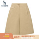 哈吉斯（HAZZYS）女裝 夏季款顯瘦褲子日常通勤休閑短褲女ACDSP03BP52 米色BI 155/68A 36