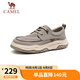 駱駝（CAMEL）閃穿一腳蹬冰絲涼感輕便百搭休閑布鞋 G15S136025 淺灰 40 