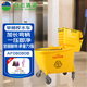白云清潔酒店用大號手動(dòng)下壓式單桶榨水車(chē)拖把桶保潔清潔車(chē)擰水桶擠水桶拖地桶墩布壓水 32L加厚【商用首選】