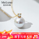 meluxe戴妃 18K金愛(ài)迪生珍珠項鏈吊墜淡水珍珠耳飾鉆石耳釘 生日禮物 【S925銀黃】11-12mm副石鋯石