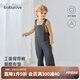 babylove寶寶背帶褲秋款室外長(zhǎng)褲嬰幼兒褲子潮流工裝褲丹寧牛仔計(jì)劃 牛仔計(jì)劃 80