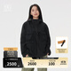 KOLON SPORT【預(yù)售】/可隆防風夾克 男女同款戶外運動防潑水露營2合1休閑外套 LUJK5AT642-BK 黑色 S 165/88A