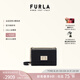 芙拉（FURLA）【七夕禮物】1927迷你牛皮女士時髦高級感單肩斜挎包鏈條包小方包 黑色 MINI