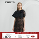 PORTS寶姿女裝 秋冬新品短袖中長(cháng)連衣裙LL9D125LLF001 黑色 XS (2)