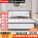炫元實(shí)木床2024新款北歐主臥1.8雙人床1.5米家用木床出租屋1.2m單人床 實(shí)木床+10CM棕墊【寶馬灰】 1.5米*2米