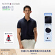 TOMMY HILFIGER【輕奢感】25夏季男絲光棉肌理高級感商務(wù)修身短袖翻領(lǐng)POLO03809 藏青色DW5 XL （推薦：155-170斤）