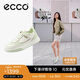 愛步（ECCO）夏季潮流拼色厚底休閑板鞋 街頭球鞋女鞋272803 綠色37