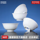 景德鎮(zhèn)（jdz）高溫白瓷面碗餐具小套組家用中式陶瓷碗純白色湯碗組合裝搬家禮物 流霜6英寸面碗4個(gè)