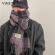 viney圍巾女秋冬季高級感保暖圍脖2025新款生日圣誕節禮物送女朋友老婆 紫色-高端禮盒裝