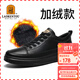 老人頭（LAORENTOU）男士皮鞋男冬季商務(wù)休閑鞋系帶戶(hù)外運動(dòng)鞋子 3213A039 黑加絨 38