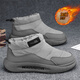 回力（Warrior）雪地靴男鞋2025冬季防水防寒東北大棉鞋加絨加厚羽絨面包棉靴 淺灰灰 42