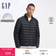 GAP男裝秋冬時(shí)尚logo輕薄立領(lǐng)羽絨服簡(jiǎn)約休閑保暖外套657225