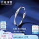 六福珠寶七夕禮物 鉑950波浪形鉑金戒指尾戒閉口戒 計價 11號-約1.00克