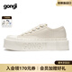 共跡gongji【范丞丞同款】厚底鞋女鞋板鞋厚底帆布鞋休閑鞋厚底帆布鞋男板鞋 高光白 【范丞丞同款】 偏大一碼 37 （238mm）
