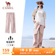 駱駝（CAMEL）速干工裝女褲戶(hù)外登山旅行休閑梭織長(cháng)褲 J25BAYL6079 山茶粉 M