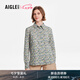 AIGLE艾高長(zhǎng)袖法式襯衫春夏款經(jīng)典休閑Liberty印花純棉時(shí)尚上衣女 天際藍(lán) AV01C 40 (170/92A)